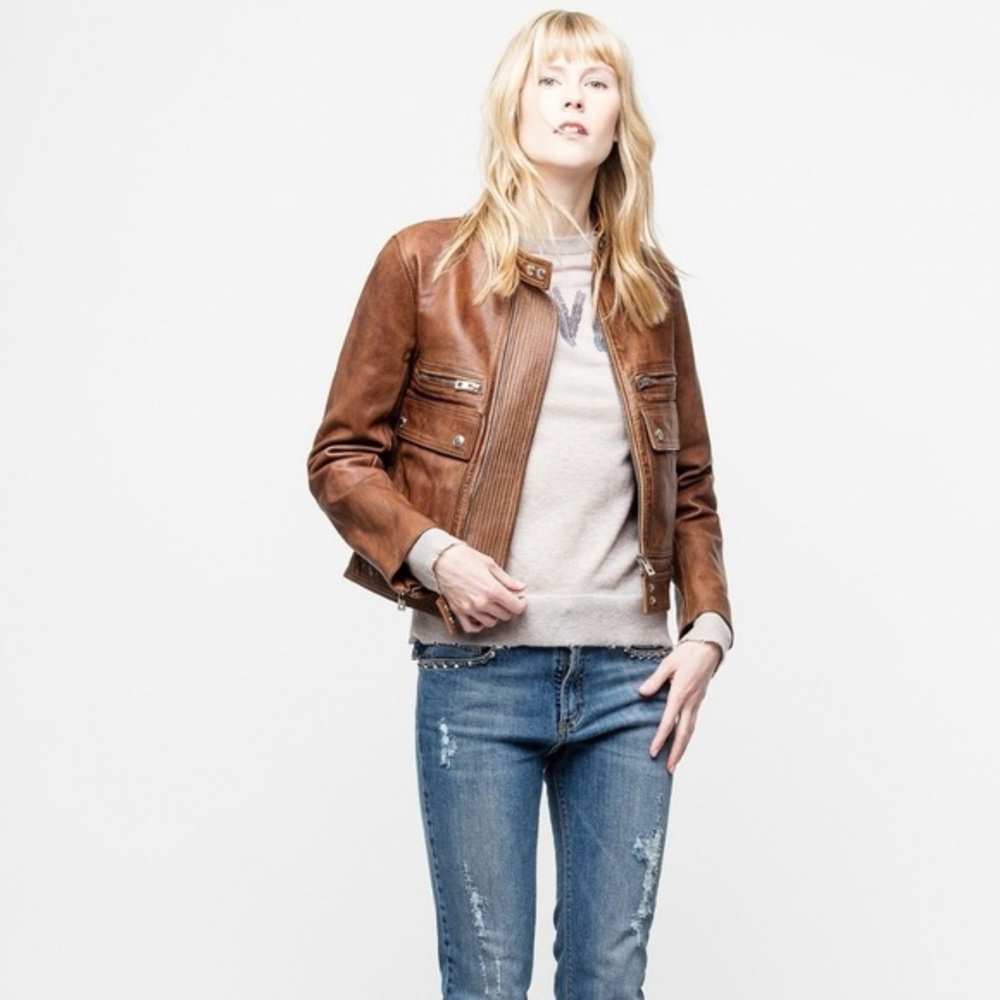 Zadig & Voltaire Brown Leather Jacket
